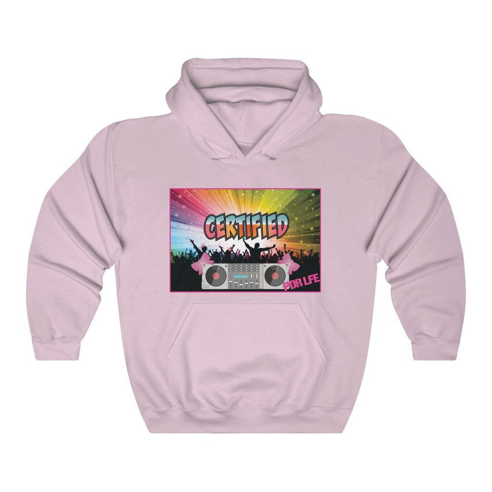 CERTIFIED FEMALE DJ Unisex Heavy Blend™ Hooded Sweatshirt - PDR L.F.E. 