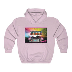 CERTIFIED FEMALE DJ Unisex Heavy Blend™ Hooded Sweatshirt - PDR LFE Light Pink / S PDR LFE