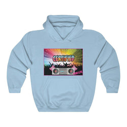 CERTIFIED FEMALE DJ Unisex Heavy Blend™ Hooded Sweatshirt - PDR LFE Light Blue / S PDR LFE