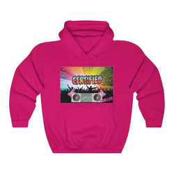 CERTIFIED FEMALE DJ Unisex Heavy Blend™ Hooded Sweatshirt - PDR LFE Heliconia / S PDR LFE