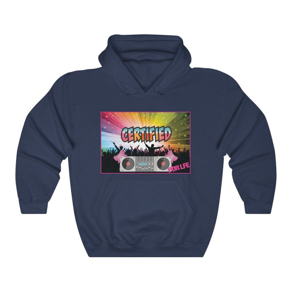 CERTIFIED FEMALE DJ Unisex Heavy Blend™ Hooded Sweatshirt - PDR L.F.E. 