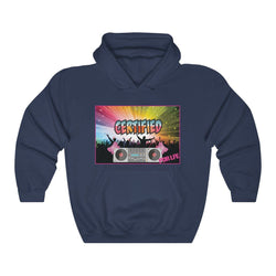 CERTIFIED FEMALE DJ Unisex Heavy Blend™ Hooded Sweatshirt - PDR LFE Navy / S PDR LFE