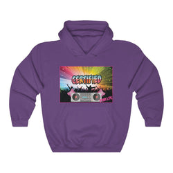 CERTIFIED FEMALE DJ Unisex Heavy Blend™ Hooded Sweatshirt - PDR LFE Purple / S PDR LFE