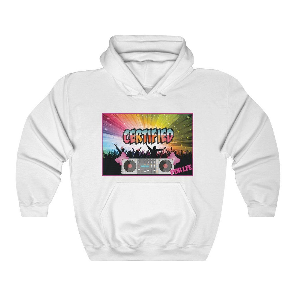 CERTIFIED FEMALE DJ Unisex Heavy Blend™ Hooded Sweatshirt - PDR L.F.E. 