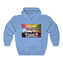 CERTIFIED FEMALE DJ Unisex Heavy Blend™ Hooded Sweatshirt - PDR LFE Carolina Blue / S PDR LFE