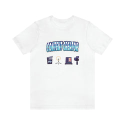 CONTENT CREATOR MALE HIP HOP Short Sleeve Tee - PDR LFE White / XS PDR LFE