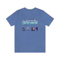 CONTENT CREATOR MALE HIP HOP Short Sleeve Tee - PDR LFE Heather Columbia Blue / XS PDR LFE
