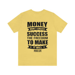 CREATE SUCCESS MENS HIP HOP TSHIRT - PDR LFE Yellow / S PDR LFE