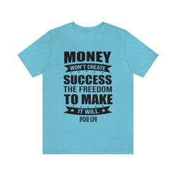 CREATE SUCCESS MENS HIP HOP TSHIRT - PDR LFE Turquoise / S PDR LFE