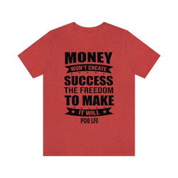 CREATE SUCCESS MENS HIP HOP TSHIRT - PDR LFE Heather Red / S PDR LFE