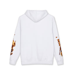 Controlled Chaos Hoodie — Graphic Streetwear Pullover with Sleeve Fox Art