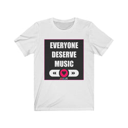 DESERVE MUSIC FEMALE Unisex Jersey Short Sleeve Tee - PDR LFE White / S PDR LFE