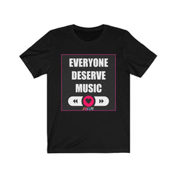 DESERVE MUSIC FEMALE Unisex Jersey Short Sleeve Tee - PDR LFE Black / S PDR LFE