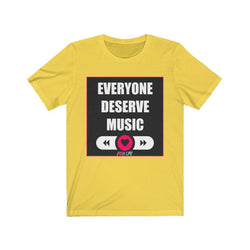 DESERVE MUSIC FEMALE Unisex Jersey Short Sleeve Tee - PDR LFE Yellow / S PDR LFE