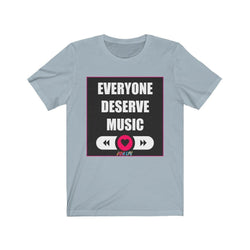 DESERVE MUSIC FEMALE Unisex Jersey Short Sleeve Tee - PDR LFE Light Blue / S PDR LFE