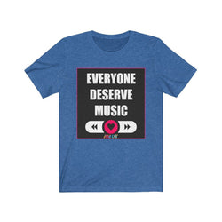 DESERVE MUSIC FEMALE Unisex Jersey Short Sleeve Tee - PDR LFE Heather True Royal / S PDR LFE