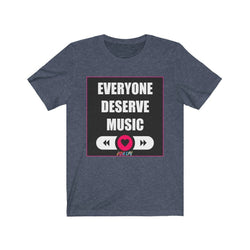 DESERVE MUSIC FEMALE Unisex Jersey Short Sleeve Tee - PDR LFE Heather Navy / S PDR LFE