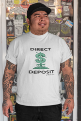 DIRECT DEPOSIT Hip Hop Unisex Jersey Short Sleeve Tee - PDR LFE White / M PDR LFE