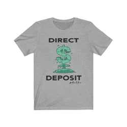 DIRECT DEPOSIT Hip Hop Unisex Jersey Short Sleeve Tee - PDR LFE Athletic Heather / S PDR LFE