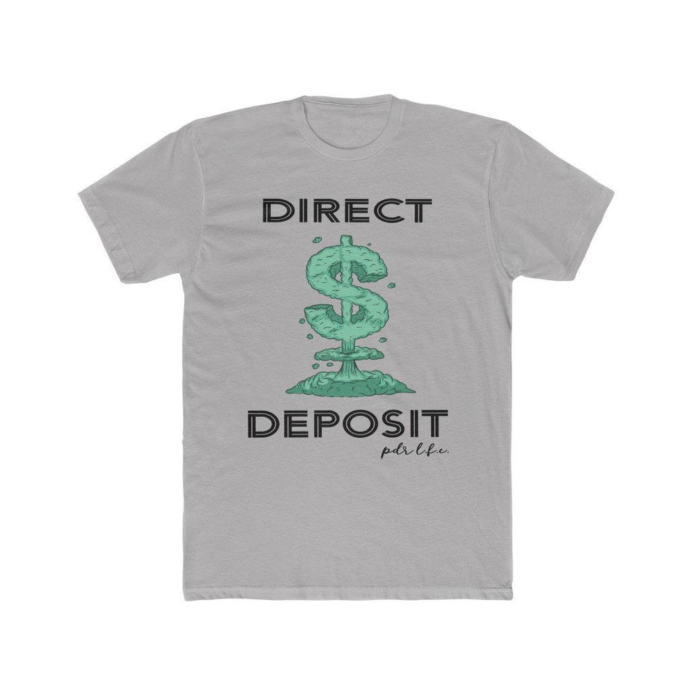 DIRECT DEPOSIT Hip Hop Cotton Crew Tee - PDR LFE Solid Light Grey / S PDR LFE