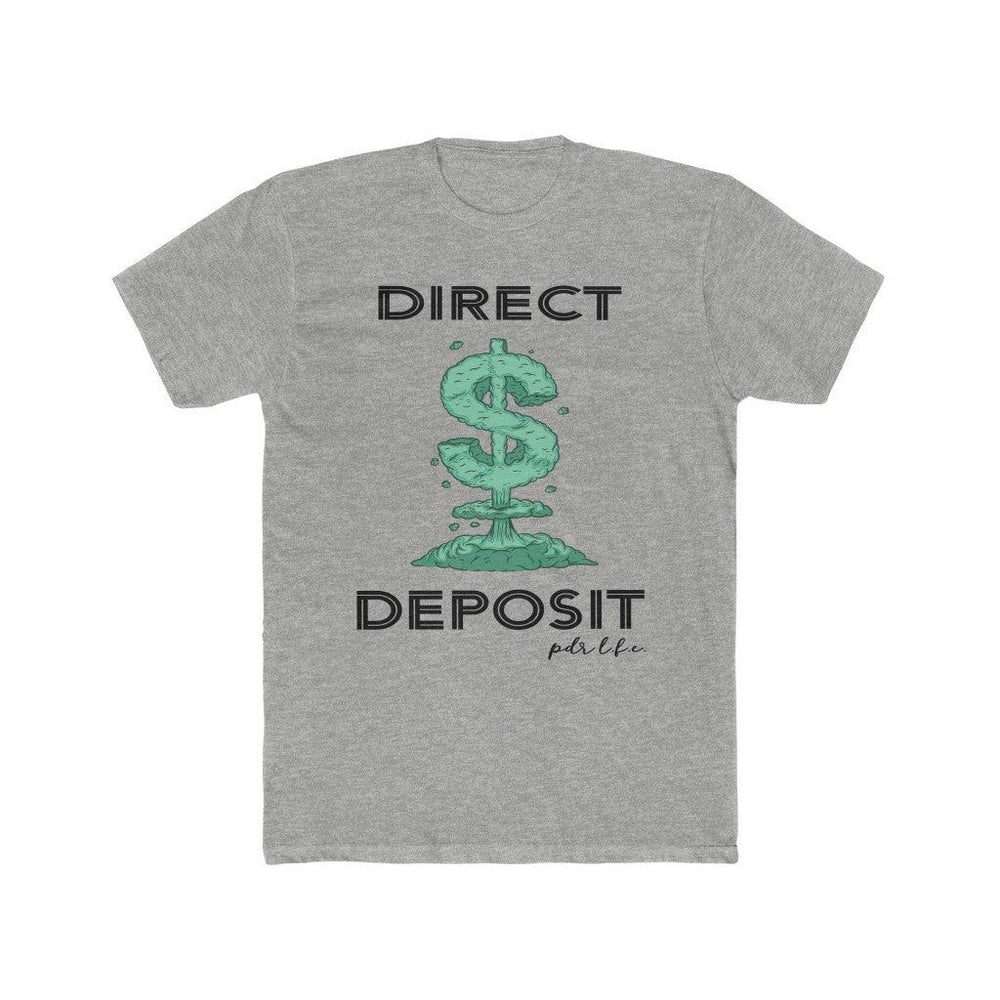 DIRECT DEPOSIT Hip Hop Cotton Crew Tee - PDR LFE Heather Grey / S PDR LFE
