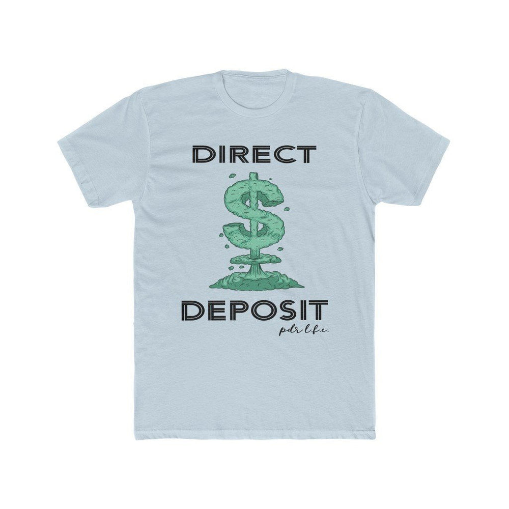 DIRECT DEPOSIT Hip Hop Cotton Crew Tee - PDR LFE Solid Light Blue / S PDR LFE