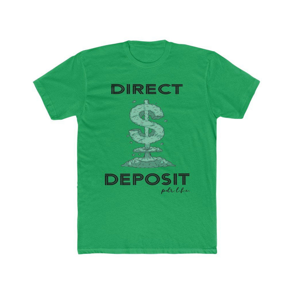 DIRECT DEPOSIT Hip Hop Cotton Crew Tee - PDR LFE Solid Kelly Green / S PDR LFE