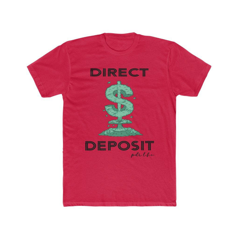 DIRECT DEPOSIT Hip Hop Cotton Crew Tee - PDR LFE Solid Red / S PDR LFE