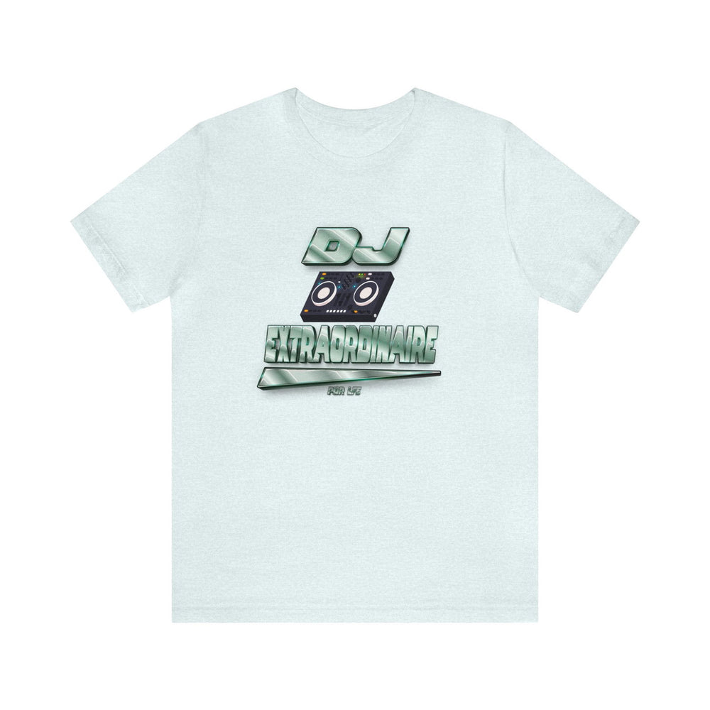 DJ EXTRA HIP HOP Short Sleeve Tshirt - PDR LFE Heather Ice Blue / S PDR LFE