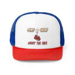 DONT SHOOT SHOOT THE FADE HIP HOP Trucker Caps - PDR LFE Blue/Red / One size PDR LFE
