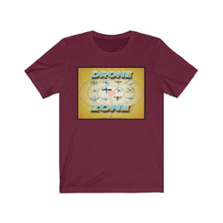 DRONE ZONE Unisex Jersey Short Sleeve Tee - PDR LFE Maroon / S PDR LFE