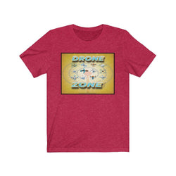 DRONE ZONE Unisex Jersey Short Sleeve Tee - PDR LFE Heather Red / S PDR LFE