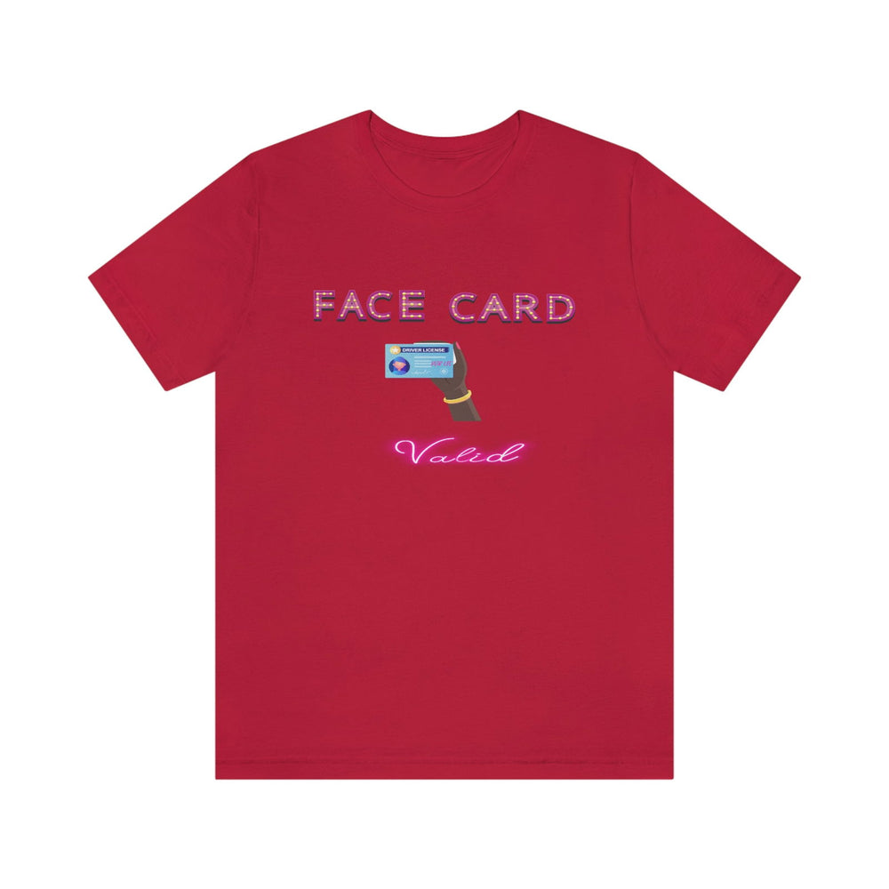 FACE CARD VALID 2 FEMALE HIP HOP TSHIRT - PDR LFE Red / XS PDR LFE