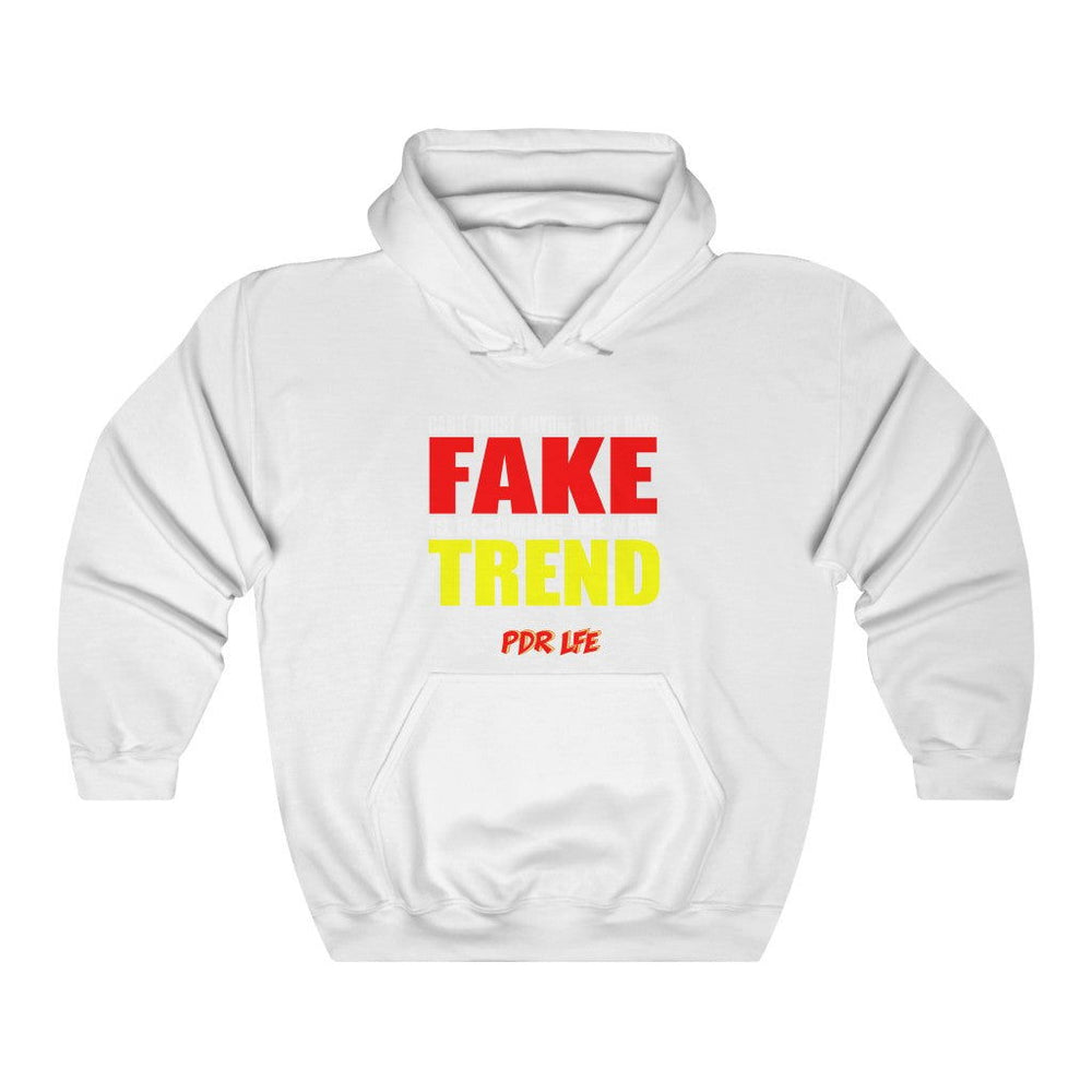 FAKE TREND MENS HIP HOP Heavy Blend™ Hooded Sweatshirt - PDR LFE White / S PDR LFE