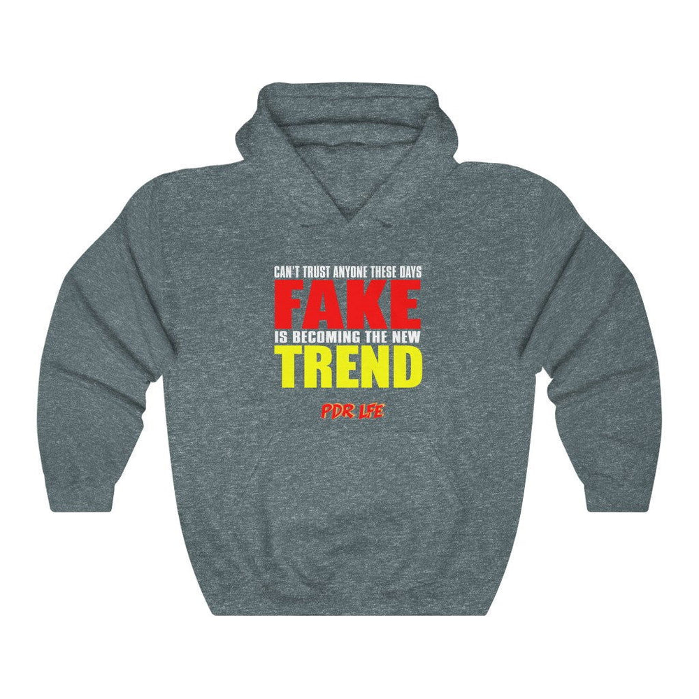 FAKE TREND MENS HIP HOP Heavy Blend™ Hooded Sweatshirt - PDR LFE Dark Heather / S PDR LFE