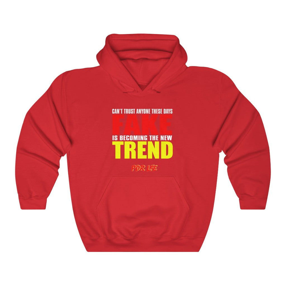 FAKE TREND MENS HIP HOP Heavy Blend™ Hooded Sweatshirt - PDR LFE Red / S PDR LFE