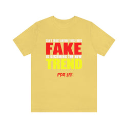 FAKE TREND MENS HIP HOP TSHIRT - PDR LFE Yellow / XS PDR LFE