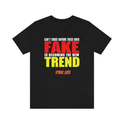 FAKE TREND MENS HIP HOP TSHIRT - PDR LFE Black / XS PDR LFE