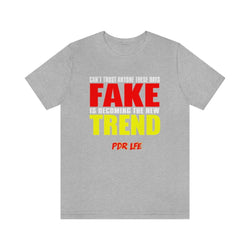 FAKE TREND MENS HIP HOP TSHIRT - PDR LFE Athletic Heather / XS PDR LFE