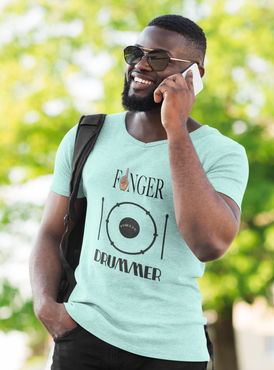 FINGER DRUMMER Hip Hop Unisex Jersey Short Sleeve Tee - PDR LFE White / M PDR LFE