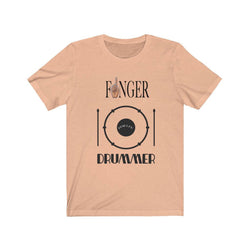 FINGER DRUMMER Hip Hop Unisex Jersey Short Sleeve Tee - PDR LFE Heather Peach / S PDR LFE