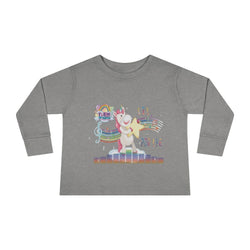 FOLLOW YOUR DREAMS UNICORN VIBES Toddler Long Sleeve Tee - PDR LFE 2T / Heather PDR LFE