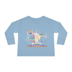 FOLLOW YOUR DREAMS UNICORN VIBES Toddler Long Sleeve Tee - PDR LFE 2T / Light Blue PDR LFE