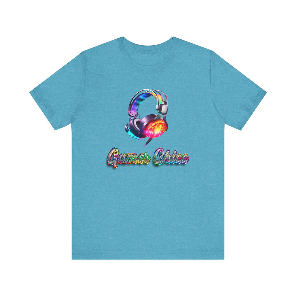 GAMER CHICC HIP HOP Short Sleeve Tee - PDR LFE Heather Aqua / XS PDR LFE