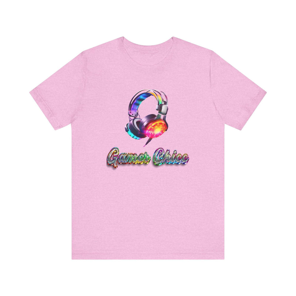 GAMER CHICC HIP HOP Short Sleeve Tee - PDR LFE Heather Bubble Gum / XS PDR LFE