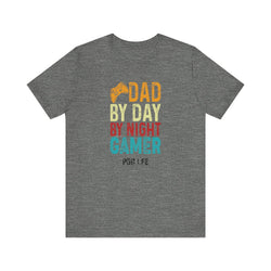 GAMER DAD HIP HOP Short Sleeve Tee - PDR LFE Deep Heather / XS PDR LFE