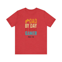 GAMER DAD HIP HOP Short Sleeve Tee - PDR LFE Heather Red / XS PDR LFE