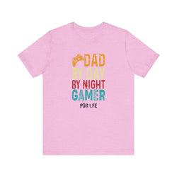 GAMER DAD HIP HOP Short Sleeve Tee - PDR LFE Heather Bubble Gum / XS PDR LFE