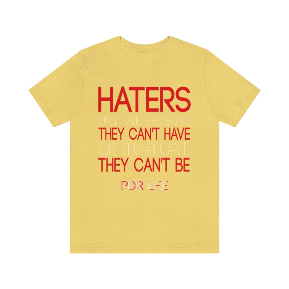 HATERS MENS HIP HOP TSHIRT - PDR LFE Yellow / S PDR LFE