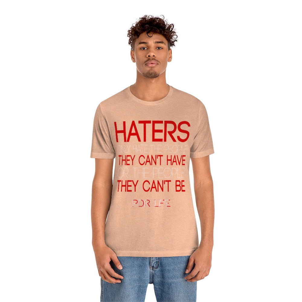 HATERS MENS HIP HOP TSHIRT - PDR LFE Heather Peach / S PDR LFE